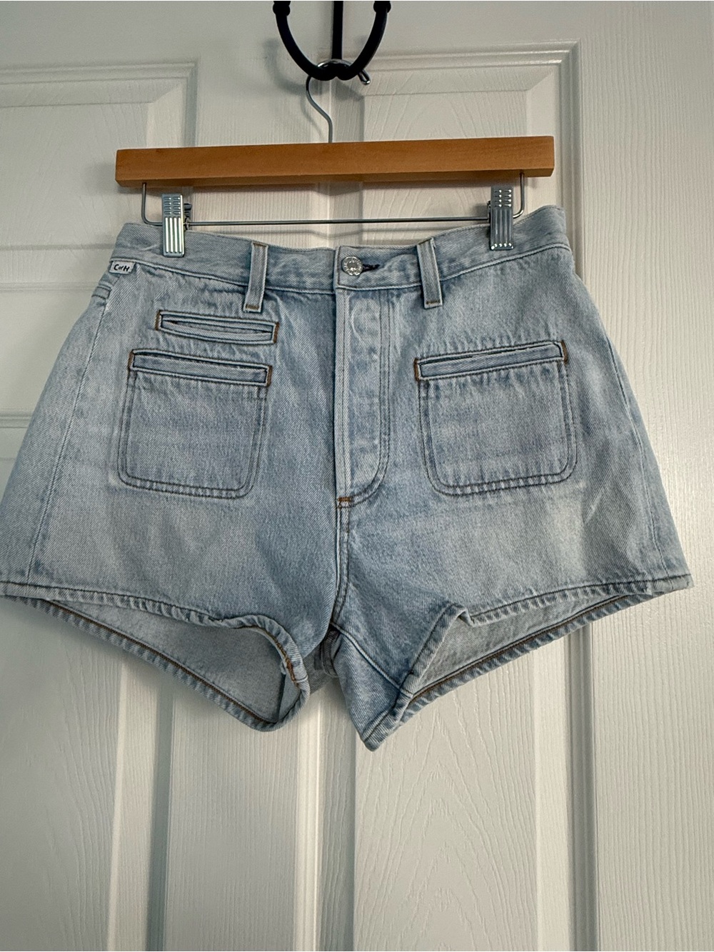 Citizens of Humanity Marlow Patch Pocket Denim Shorts Emblem NEW Size 27 Sample